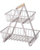 Корзина для фруктов AGNESS 917-123 с деревянной ручкой 27.5*17.5*29см