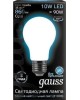 GAUSS Лампа светодиодная 10Вт цок.:E27 шар 220B 4100K св.свеч.бел.нейт. A60 (упак.:10шт) (102202210)