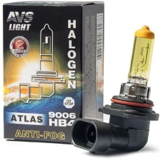 AVS Галогенная лампа ATLAS ANTI-FOG BOX желтый HB4/9006.12V.51W.коробка 1шт