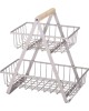 Корзина для фруктов AGNESS 917-123 с деревянной ручкой 27.5*17.5*29см