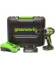 GREENWORKS Дрель-шуруповерт GD24DD60K2, 2Ач, с одним аккумулятором [3704107ua]