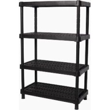 Этажерка BLOCKER Стеллаж вентилируемый BLOCKER EXPERT 90*45 4 полки черный BR3804ЧР