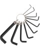 Имбусовый ключ KRANZ (KR-12-5201) HEX 1,5-10 мм, CrV, 10 шт., оксидированные, на кольце