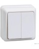 Iek EVO20-K01-10-DC ВС20-2-0-ОБ Выключатель 2кл 10А откр.уст. ОКТАВА (белый)