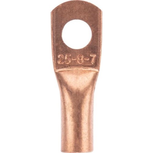 REXANT Наконечник медный ТМ 25-8-7 (25мм² - Ø8мм) (в упак. 100 шт.)