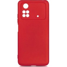 DF Чехол (клип-кейс) poCase-03, для Poco M4 Pro (4G), красный [pocase-03 (red)]