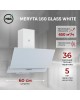 MBS Вытяжка каминная Meryta 160 Glass White, белый стекло, кнопочное управление