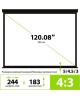 CACTUS Экран 183x244см Wallscreen CS-PSW-183X244-BK 4:3 настенно-потолочный рулонный черный