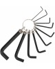 Имбусовый ключ KRANZ (KR-12-5201) HEX 1,5-10 мм, CrV, 10 шт., оксидированные, на кольце