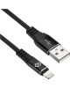 DIGMA Кабель LIGHT-3M-BRAIDED-BLK USB (m)-Lightning (m) 3м черный