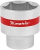 MATRIX Головка торцевая, 32 мм, шестигранная, CrV, под квадрат 1/2, хромированная 13132