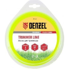 Леска для триммера DENZEL Леска для триммера квадрат 2 мм х 57 м, блистер FLEX CORD 96122