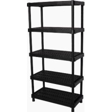 Этажерка BLOCKER Стеллаж вентилируемый BLOCKER EXPERT 90*45 5 полок черный BR3805ЧР