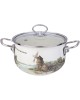 AGNESS 943-067 КАСТРЮЛЯ ЭМАЛИРОВАННАЯ СО СТЕКЛЯННОЙ КРЫШКОЙ, 2,8 Л ДИА. 20СМ