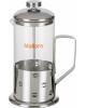 Чайник заварочный MALLONY Чайник/кофейник (кофе-пресс) Caffe, 600 мл, из жаропр стекла, в корпусе из нерж стали, B535-600ML (950146)