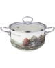 AGNESS 943-067 КАСТРЮЛЯ ЭМАЛИРОВАННАЯ СО СТЕКЛЯННОЙ КРЫШКОЙ, 2,8 Л ДИА. 20СМ