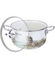 AGNESS 943-067 КАСТРЮЛЯ ЭМАЛИРОВАННАЯ СО СТЕКЛЯННОЙ КРЫШКОЙ, 2,8 Л ДИА. 20СМ