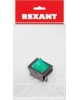 REXANT Выключатель клавишный 250В 16А (4с) ON-OFF зеленый с подсветкой (1 шт/уп)