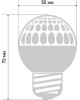 NEON-NIGHT Лампа светодиодная, диаметр 50мм, E27, 9 LED, 1Вт, КРАСНЫЙ, прозрачная колба, 230В