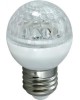 NEON-NIGHT Лампа светодиодная, диаметр 50мм, E27, 9 LED, 1Вт, КРАСНЫЙ, прозрачная колба, 230В