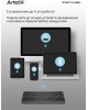 A4TECH Клавиатура Fstyler FBK11 черный/серый USB беспроводная BT/Radio slim