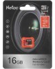 NETAC Карта памяти microSDHC UHS-I U1 P500 Eco 16 ГБ, 90 МБ/с, Class 10, NT02P500ECO-016G-R, 1 шт., с адаптером
