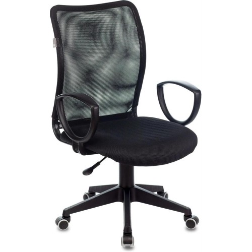 Кресло компьютерное БЮРОКРАТ Кресло Ch-599AXSN, на колесиках, сетка/ткань, черный [ch-599axsn/tw-11]
