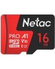 NETAC Карта памяти microSDHC UHS-I U1 P500 Extreme Pro 16 ГБ, 90 МБ/с, Class 10, NT02P500PRO-016G-R, 1 шт., переходник SD