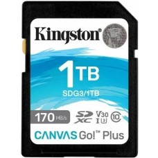 KINGSTON Карта памяти SDXC UHS-I U3 Canvas Go Plus 1024 ГБ, 170 МБ/с, Class 10, SDG3/1TB, 1 шт., без адаптера