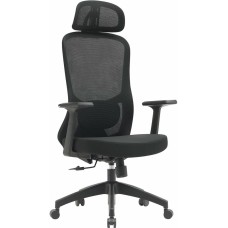 Кресло компьютерное CACTUS Кресло CS-MC515-BK, на колесиках, сетка/ткань, черный