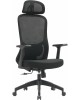 Кресло компьютерное CACTUS Кресло CS-MC515-BK, на колесиках, сетка/ткань, черный