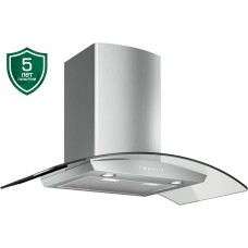 ELIKOR Вытяжка каминная Аметист S4 90Н-700-Э4Д, нержавеющая сталь/тонированное стекло, кнопочное управление [940698]