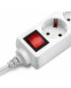 BURO Сетевой удлинитель BU-PS3.3/W 3м (3 розетки) белый (пакет ПЭ)
