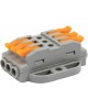 Клемма REXANT (07-6263-5) Клемма СМК 222-423P проходная 3 полюса, с монтажной площадкой (0,08-4 мм ), серая (блистер 5 шт./уп.)