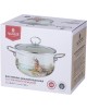 AGNESS 943-068 КАСТРЮЛЯ ЭМАЛИРОВАННАЯ СО СТЕКЛЯННОЙ КРЫШКОЙ, 3,8 Л ДИА. 22СМ