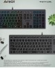 A4TECH Клавиатура Fstyler FX60H, USB, серый [fx60h grey/white]