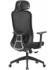 Кресло компьютерное CACTUS Кресло CS-MC515-BK, на колесиках, сетка/ткань, черный