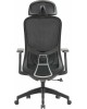 Кресло компьютерное CACTUS Кресло CS-MC515-BK, на колесиках, сетка/ткань, черный