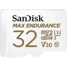 SANDISK Карта памяти microSDXC UHS-I U3 Max Endurance 32 ГБ, 100 МБ/с, Class 10, SDSQQVR-032G-GN6IA, 1 шт., переходник SD