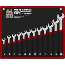 AVS TOOLS Набор ключей гаечных комбинированных в сумке (6-22 мм) (12 предметов) (ЕВРО) AVS K3N12ME