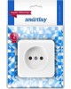 Розетка SMARTBUY (SBE-03w-10-S1-N-c) Юпитер, 1-местная, белый