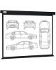 CACTUS Экран Wallscreen CS-PSW-213x213, 213х213 см, 1:1, настенно-потолочный белый