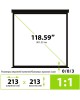 CACTUS Экран Wallscreen CS-PSW-213x213, 213х213 см, 1:1, настенно-потолочный белый