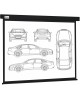 CACTUS Экран Wallscreen CS-PSW-213x213, 213х213 см, 1:1, настенно-потолочный белый