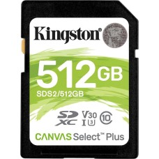 KINGSTON Флеш карта SDXC 512GB SDS2/512GB Canvas Select Plus w/o adapter