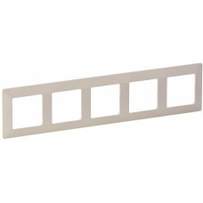 LEGRAND Рамка Valena Life (754045) наклад. 5x горизонтальный монтаж поликарбонат слоновая кость