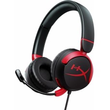 HYPERX Гарнитура игровая Cloud Mini, для компьютера, накладные, проводные, черный / красный [7g8f4aa]