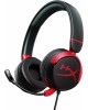 HYPERX Гарнитура игровая Cloud Mini, для компьютера, накладные, проводные, черный / красный [7g8f4aa]