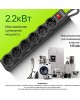 сетевой фильтр DEFENDER (99495) DFS 153 сет.фильтр 6роз - 3 м - черный