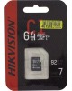 HIKVISION Карта памяти microSDXC UHS-I U1 64 ГБ, 92 МБ/с, Class 10, HS-TF-C1(STD)/64G/Adapter, 1 шт., переходник SD